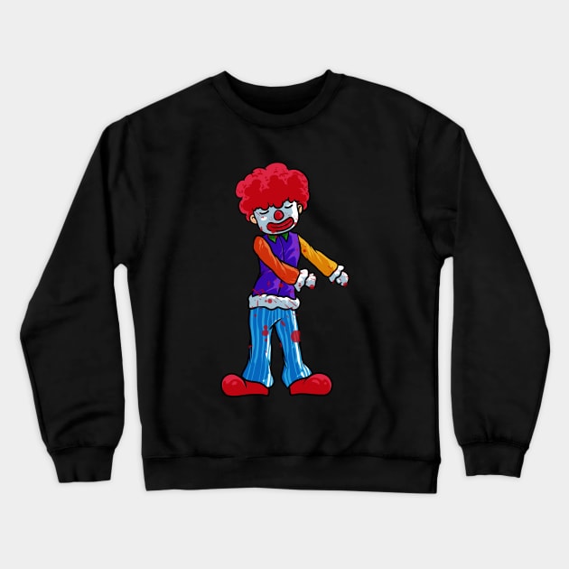 Dabbing  Flossing Clown Scary Trick-or-Treat Kids Crewneck Sweatshirt by TonTomDesignz